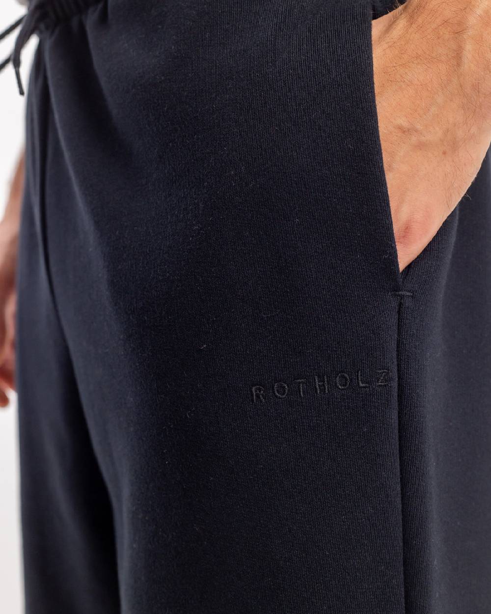 Rotholz Logo Sweatpants Bio Baumwolle - Schwarz Blitzverkäufe