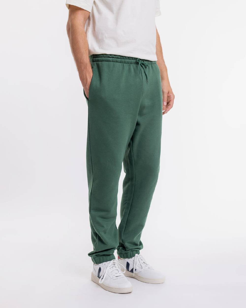 Rotholz Logo Sweatpants aus Bio-Baumwolle Grün Kostenloser Versand