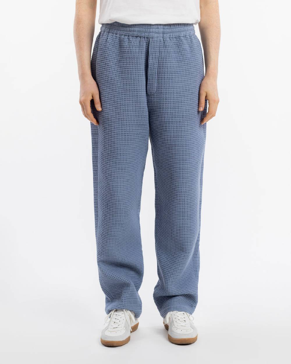 Rotholz Weite Hose Waffle Cotton - Hellblau Lagerräumung