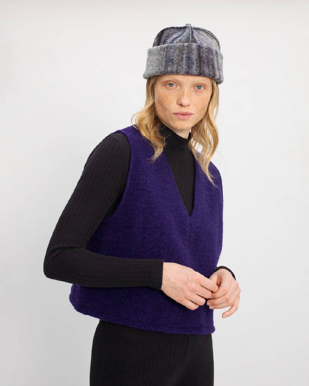 Rotholz Weste Bio Wollmischung - Lila Online Outlet