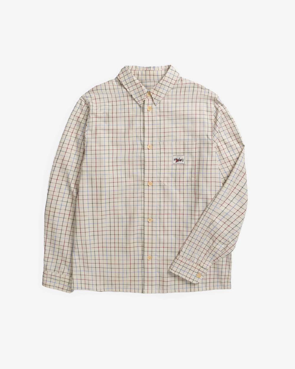 Rotholz Kariertes Hemd Bio Baumwolle - Off-White Neuheiten