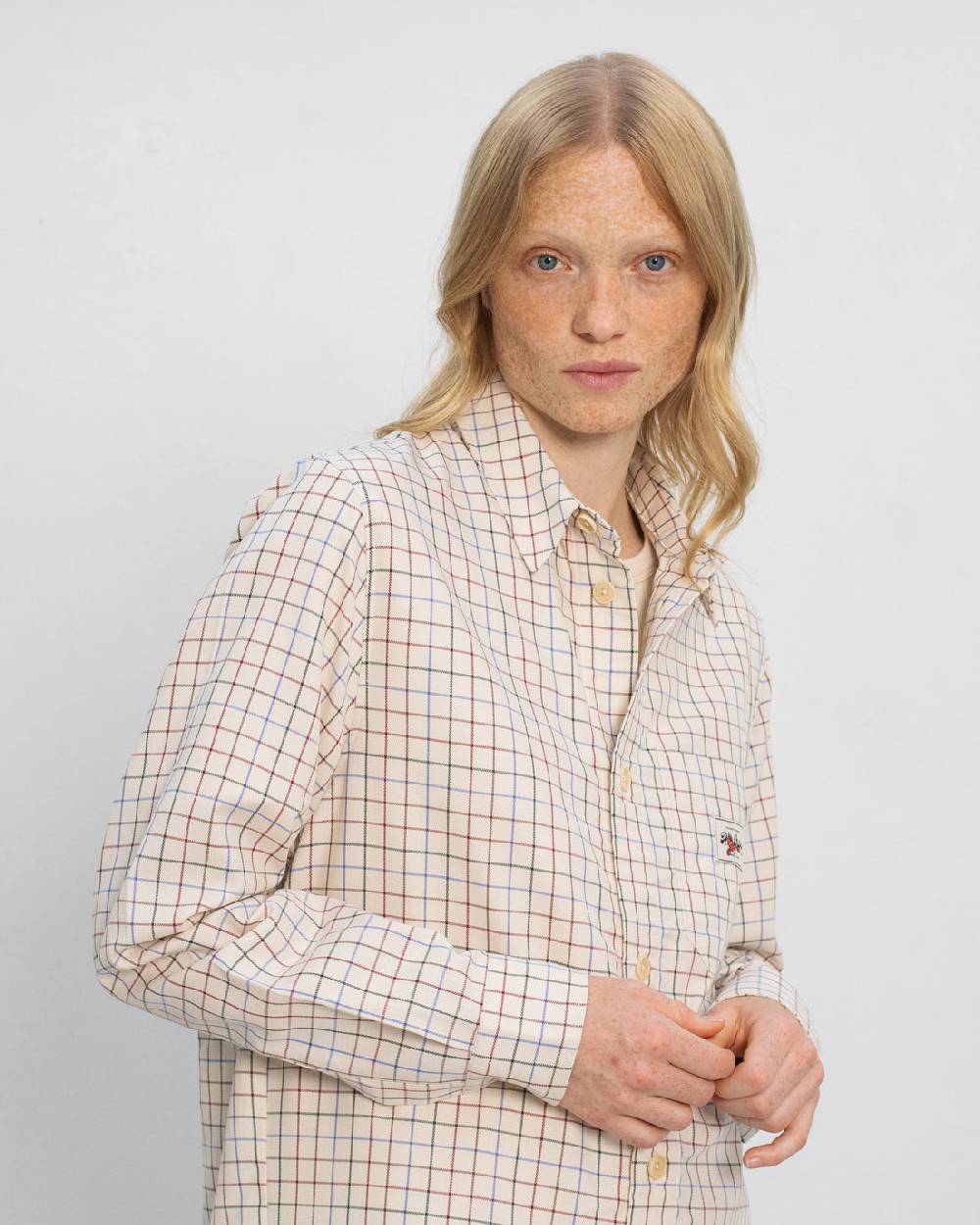 Rotholz Kariertes Hemd Bio Baumwolle - Off-White Neuheiten