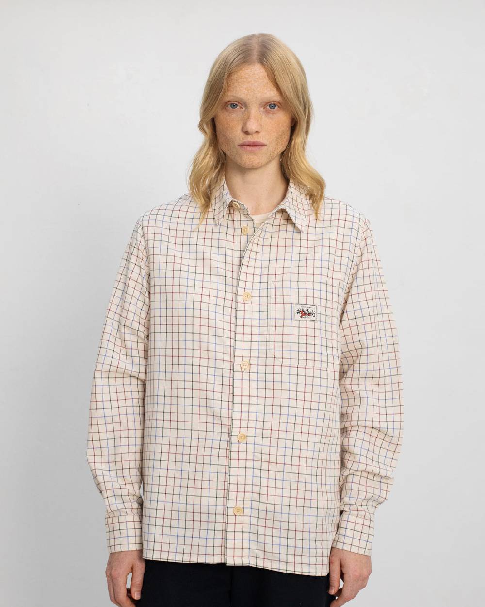 Rotholz Kariertes Hemd Bio Baumwolle - Off-White Neuheiten