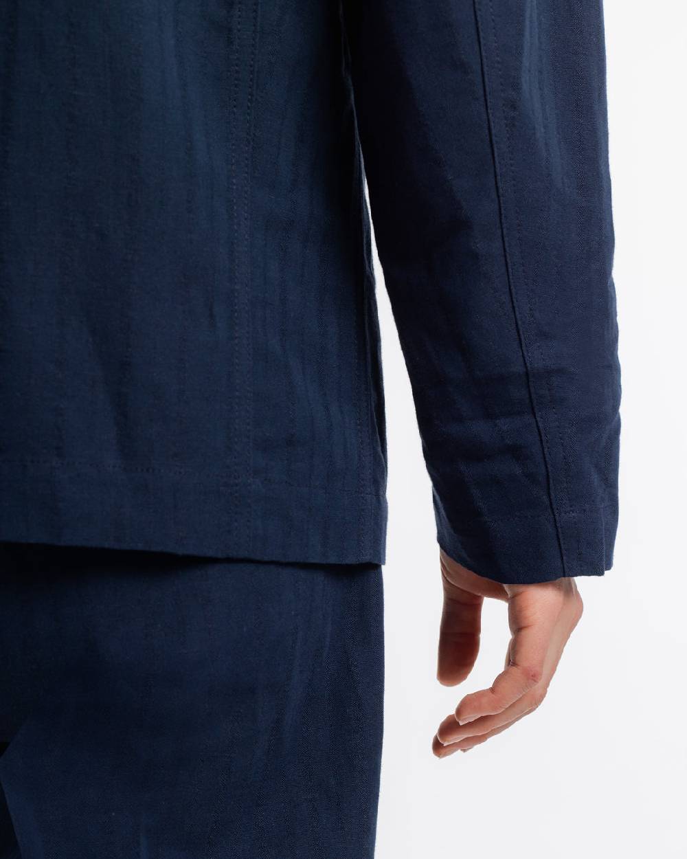 Rotholz Workwear Blazer Leinen Mix - Dunkelblau VIP-Rabatte