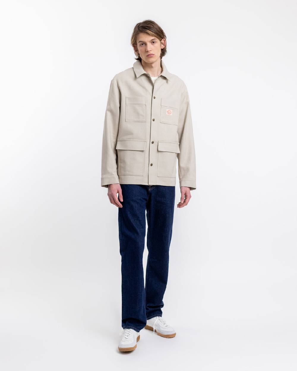 Rotholz Leichte Jacke aus Bio Canvas Beige Kariert Nur für heute