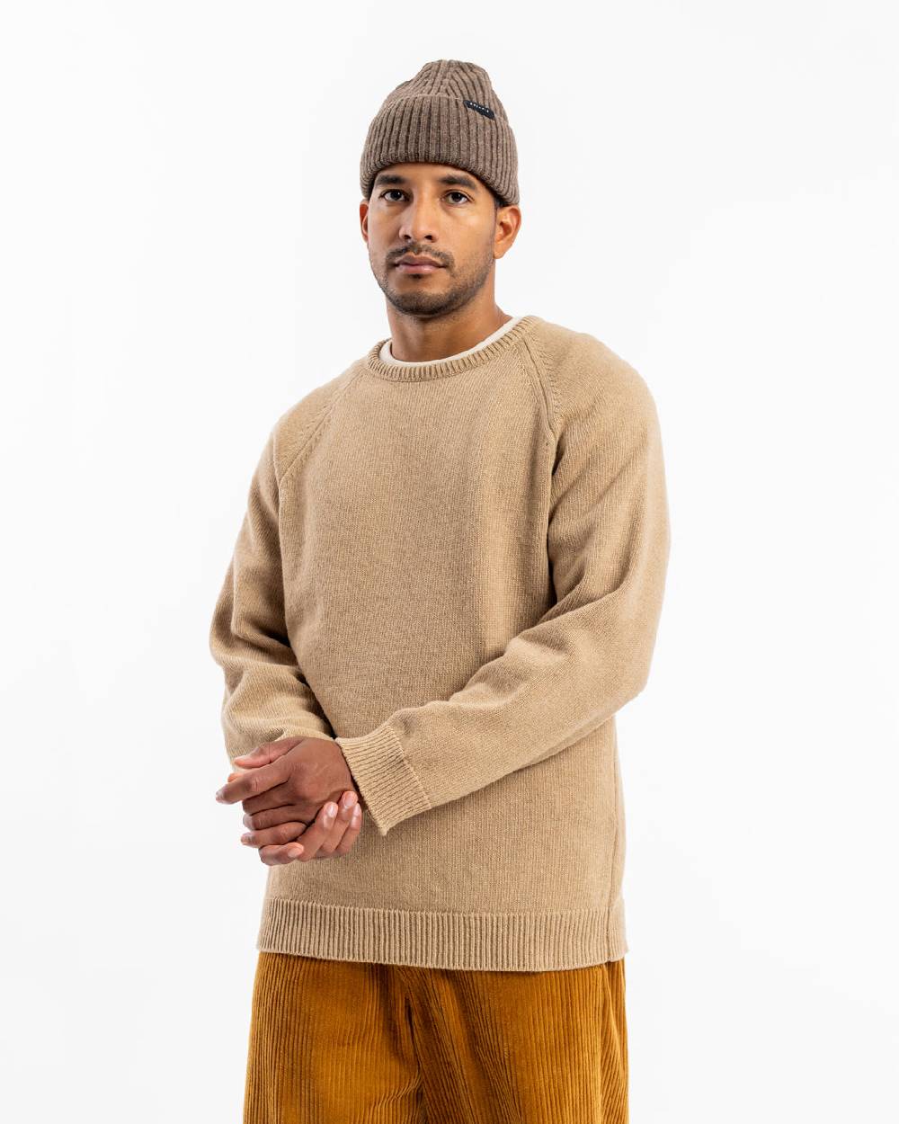 Rotholz Strickpullover Wollmischung - Beige Riesige Rabatte