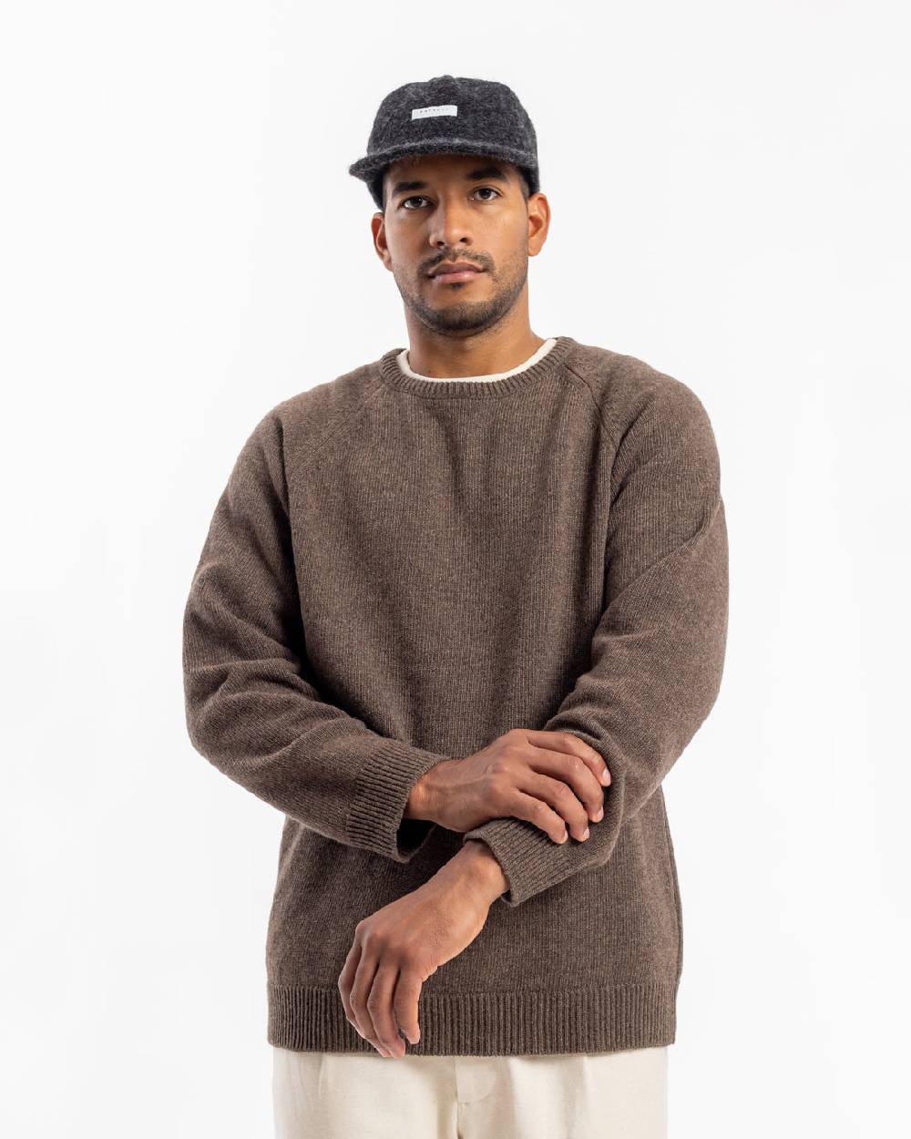 Rotholz Strickpullover Wollmischung - Braun 50% Rabatt mit kostenlosem Versand