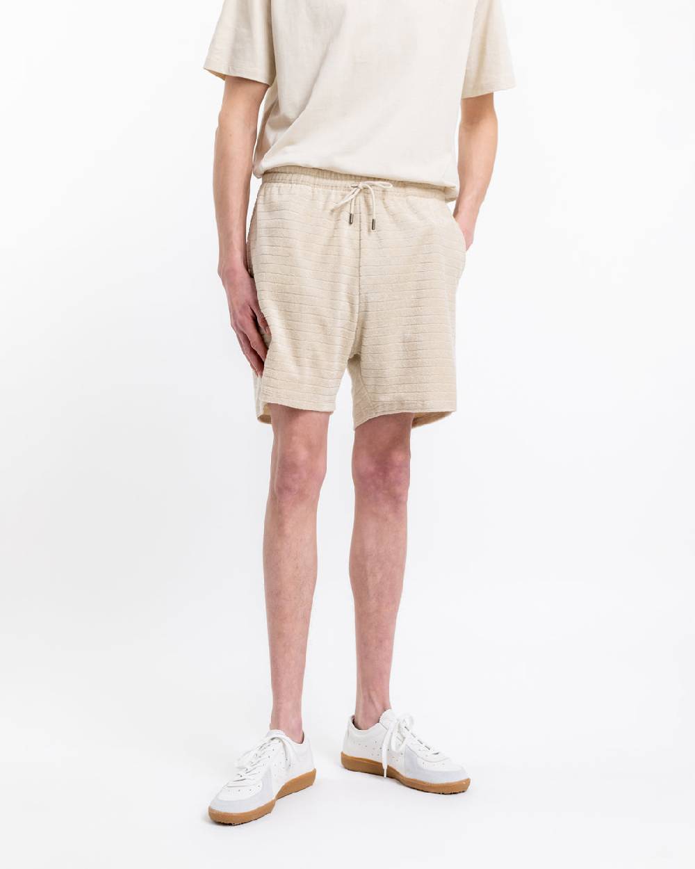Rotholz Frottee Shorts aus Bio-Baumwolle Creme Angebote
