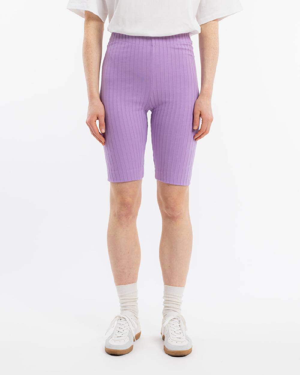 Rotholz Gerippte Biker Shorts Bio Baumwolle - Lavendel Black Friday