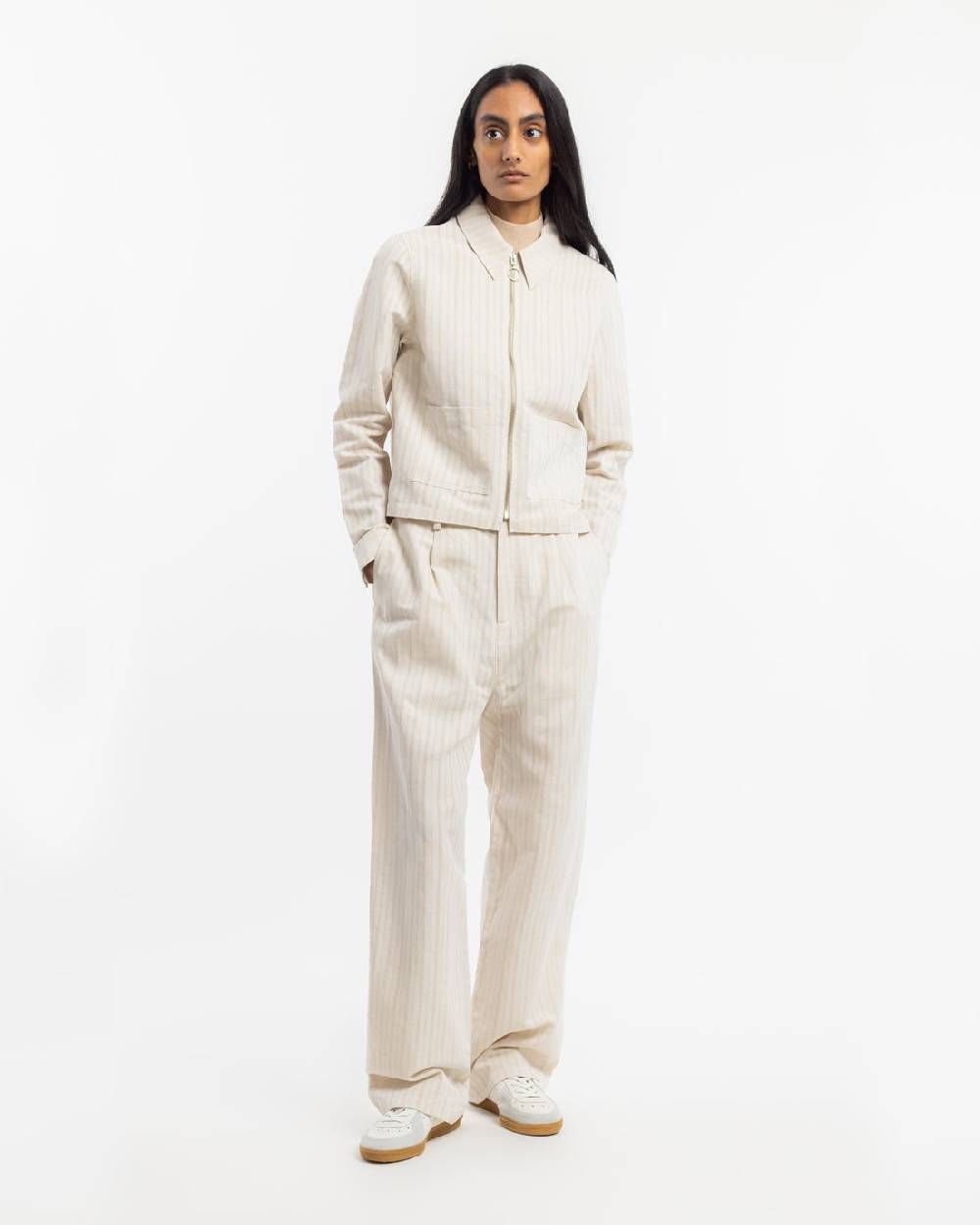 Rotholz Kurze Jacke Leinen Mix - Creme Valentinstagsangebot