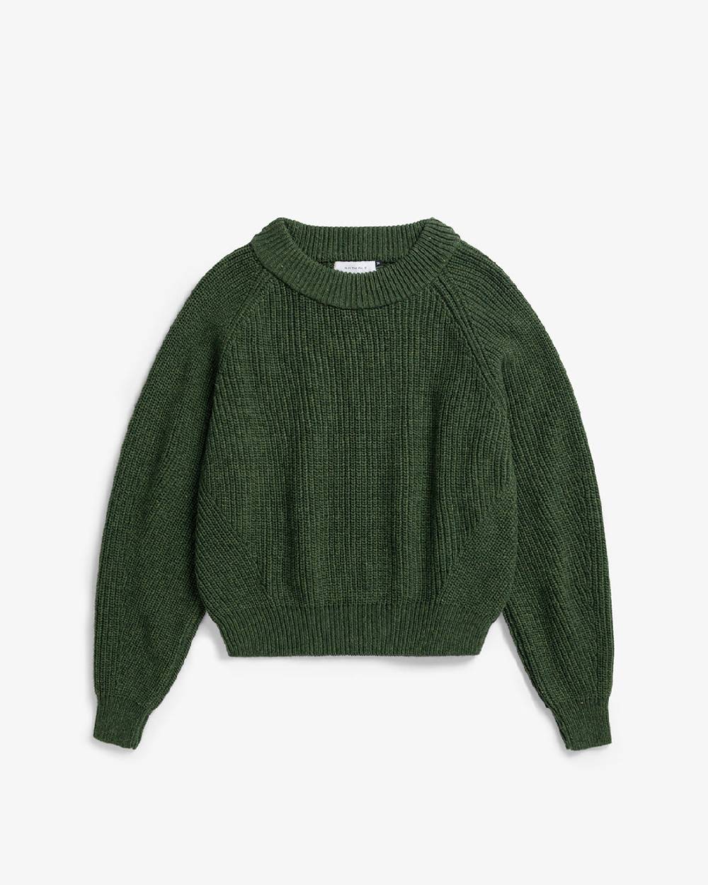 Rotholz Grober Strickpullover Recycelte Wolle - Grün Kauf eins, bekomm eins gratis
