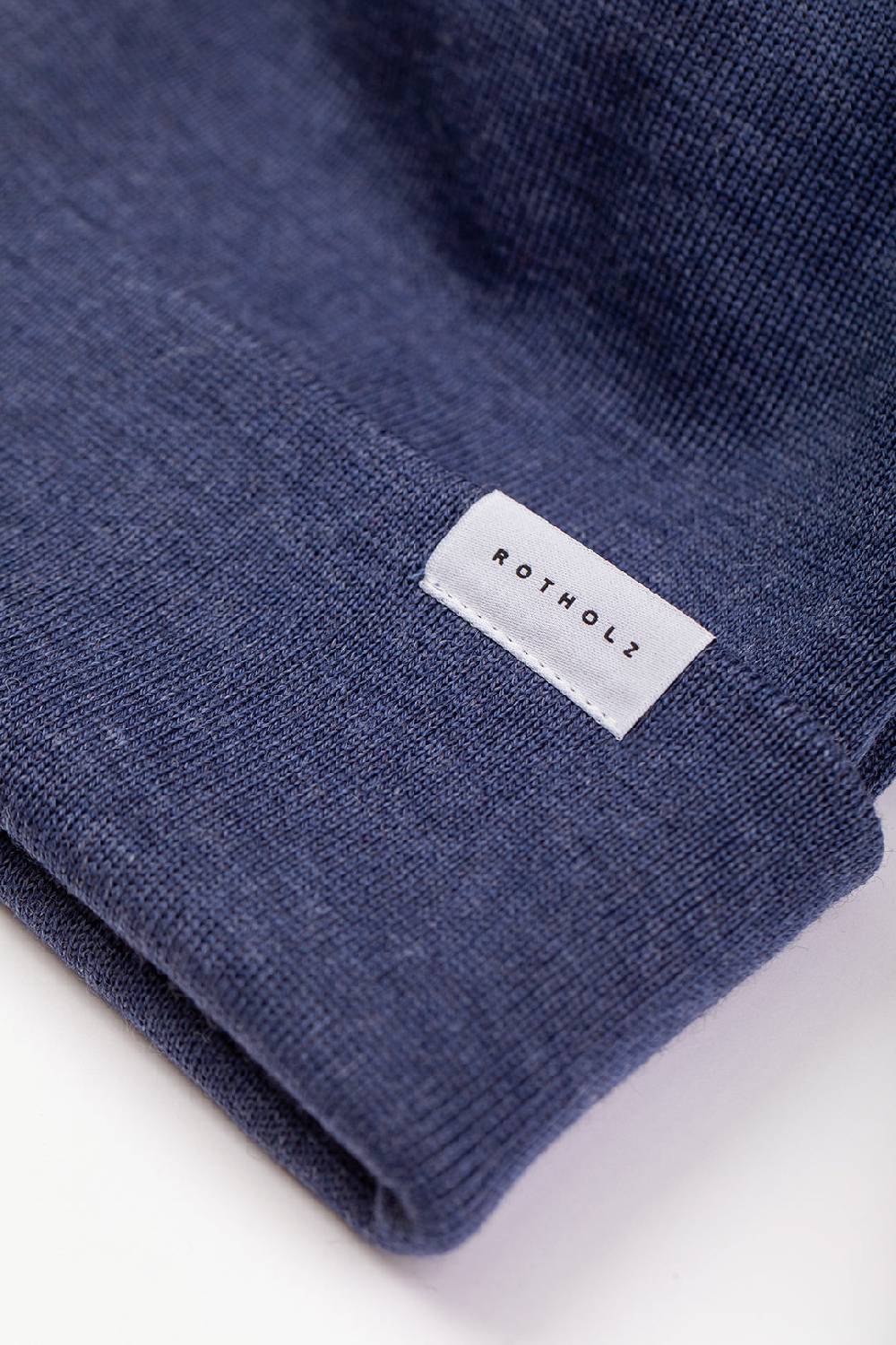 Rotholz Kurze Mütze Merino Fein - Blau Sonderangebot der Fabrik