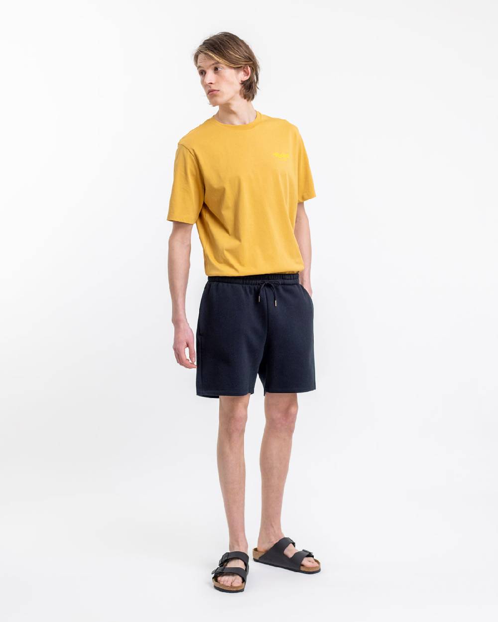 Rotholz Logo Sweatshorts aus Bio-Baumwolle Schwarz Super Rabatt