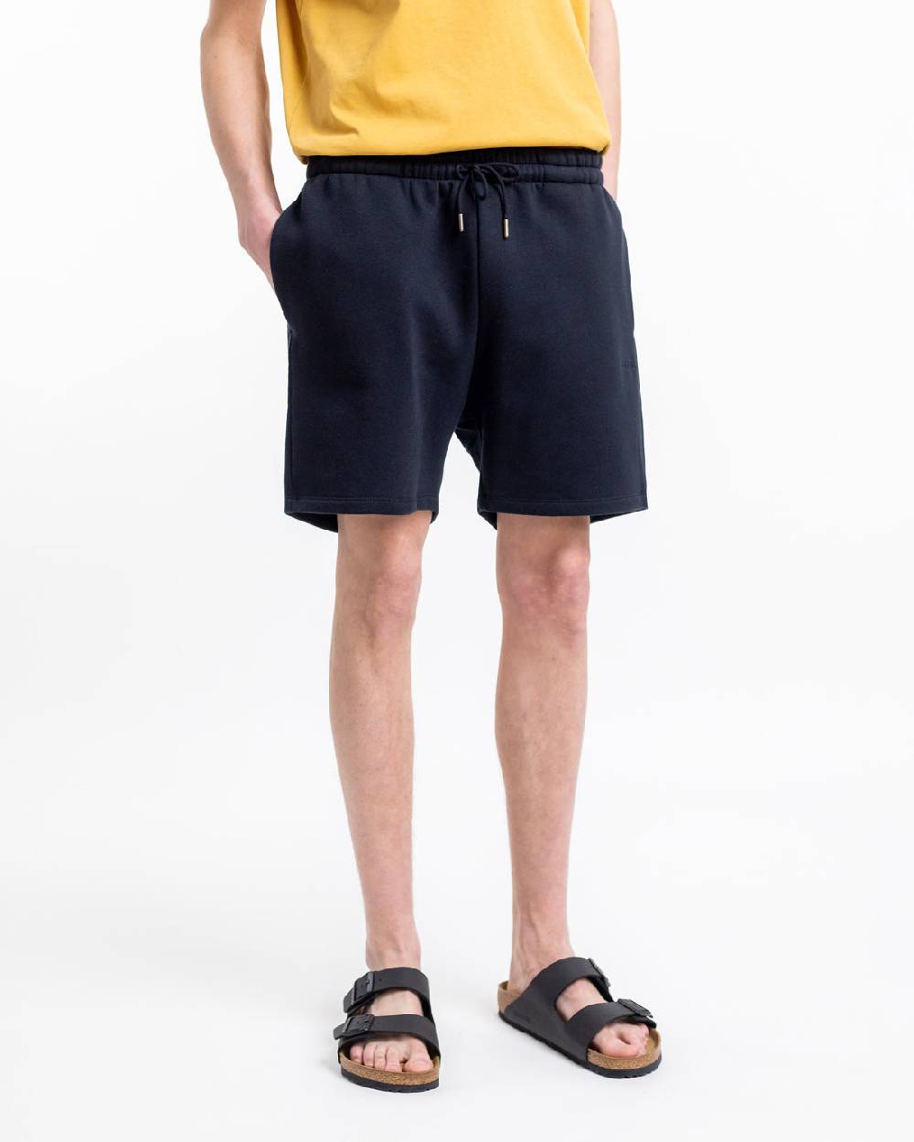Rotholz Logo Sweatshorts aus Bio-Baumwolle Schwarz Super Rabatt