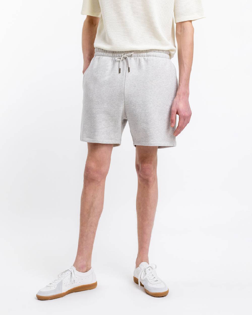 Rotholz Logo Sweatshorts aus Bio-Baumwolle Grau Riesige Rabatte