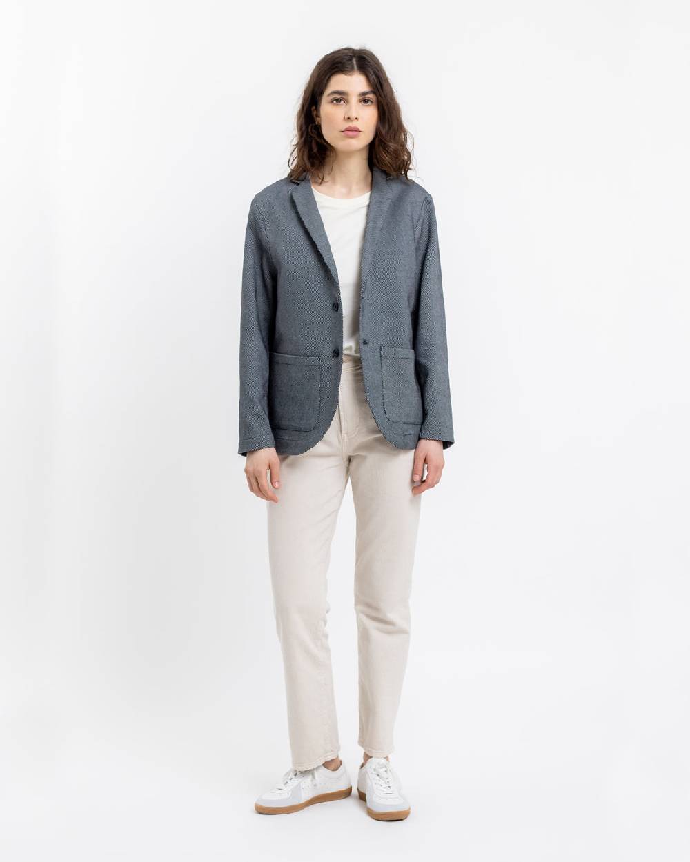 Rotholz Workwear Blazer aus Bio Twill Schwarz Kariert Fabrik Onlineshop