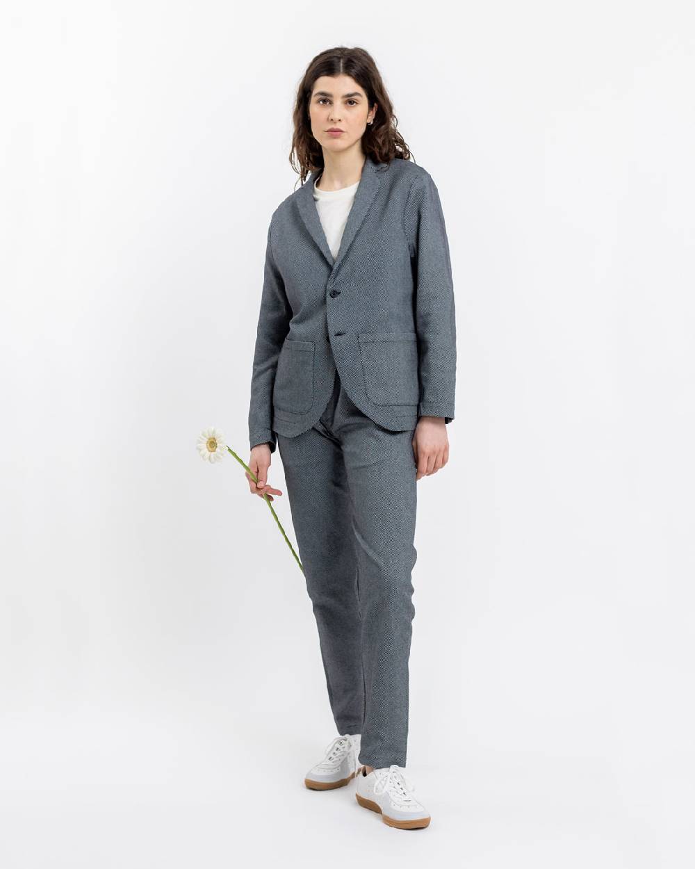 Rotholz Workwear Blazer aus Bio Twill Schwarz Kariert Fabrik Onlineshop