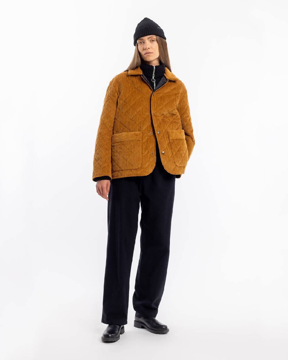 Rotholz Gesteppte Cord Jacke - Toffee Rabatt