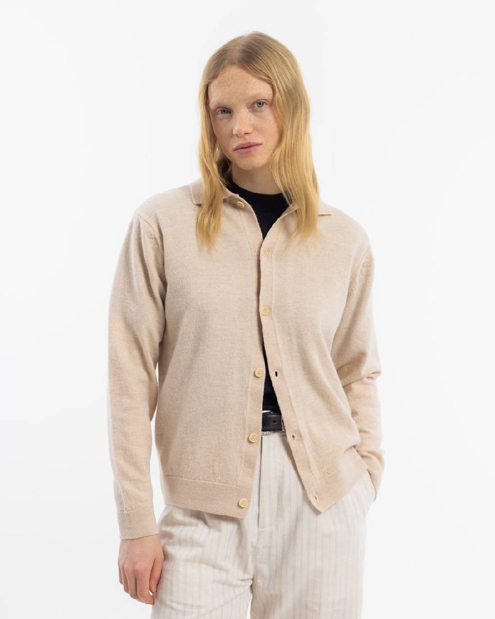 Rotholz Strick Shirt Merinowolle - Sand Preisnachlass