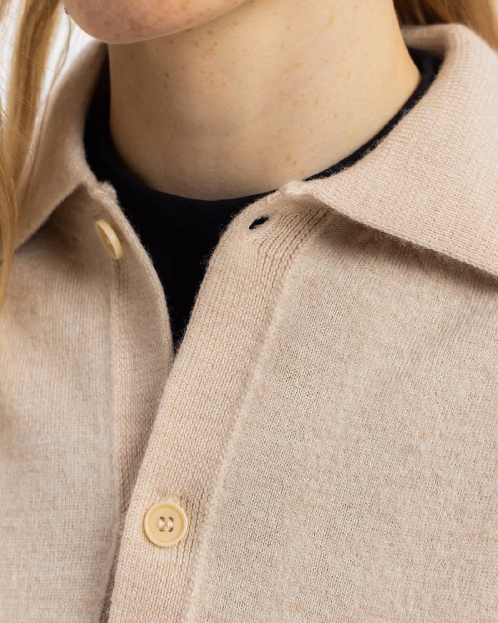 Rotholz Strick Shirt Merinowolle - Sand Preisnachlass