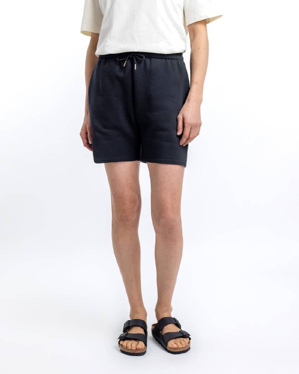 Rotholz Logo Sweatshorts aus Bio-Baumwolle Schwarz Nur für heute
