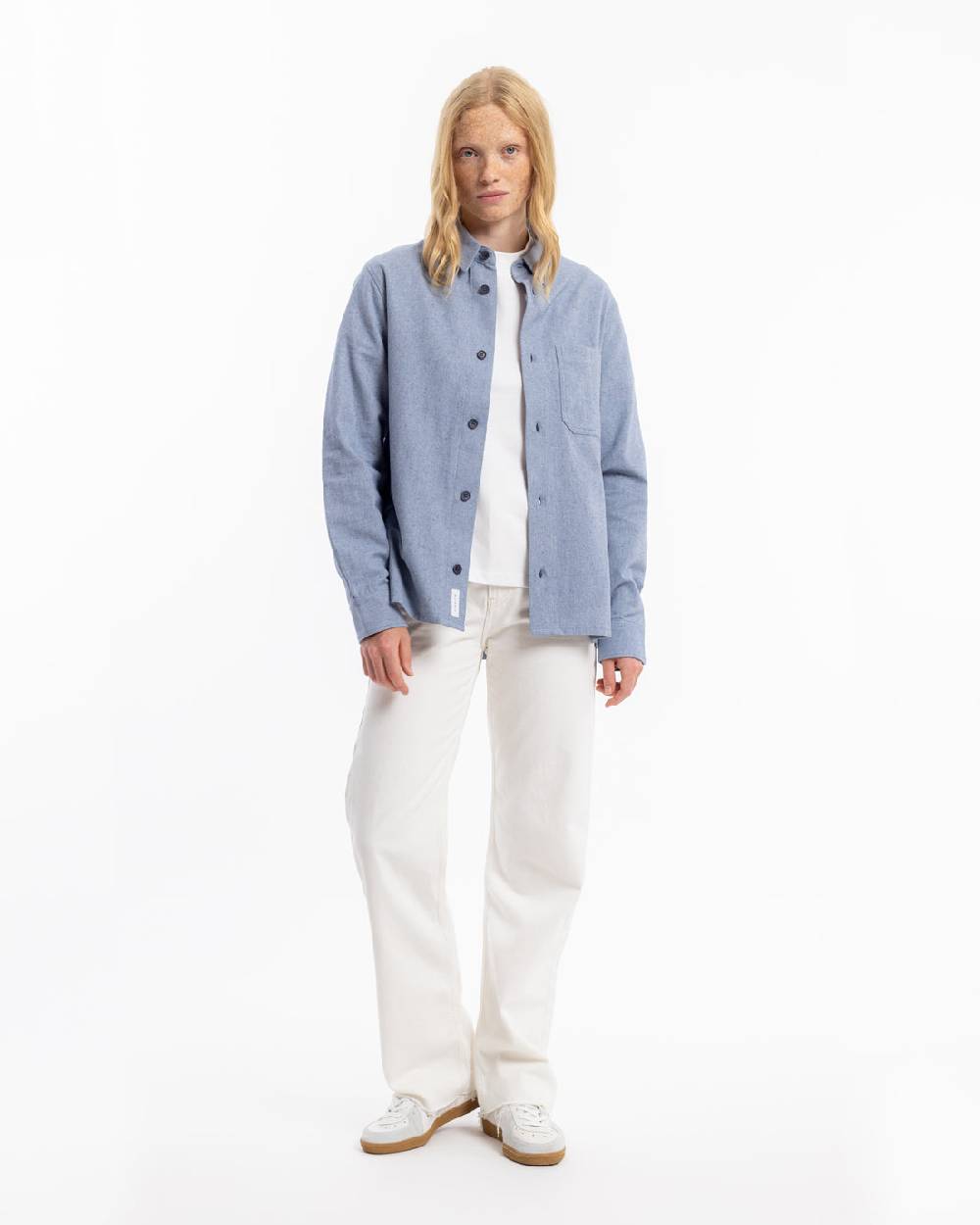 Rotholz Hemd Bio Baumwolle - Denim Blau zollfrei