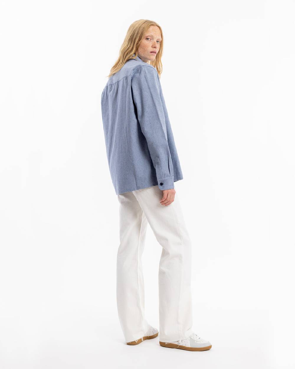 Rotholz Hemd Bio Baumwolle - Denim Blau zollfrei