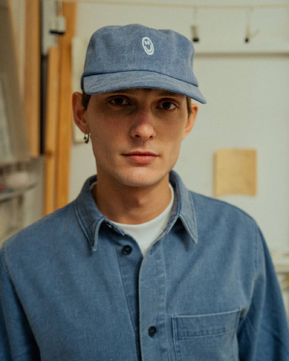 Rotholz Denim Floppy Cap - Blau Kostenloser Versand