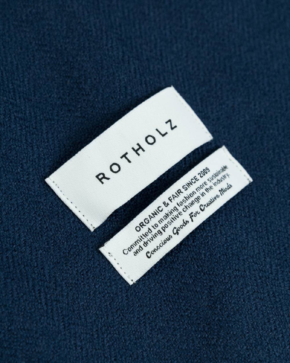Rotholz Gewebter Schal Merinowolle - Blau Neueste Mode
