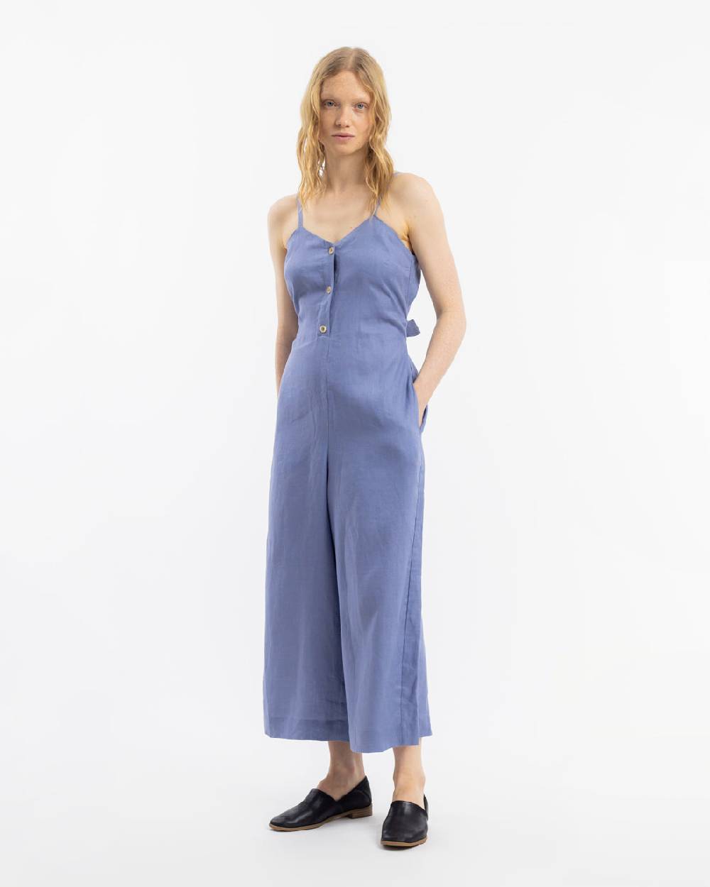 Rotholz Jumpsuit Leinen Mix - Hellblau Wochenangebot
