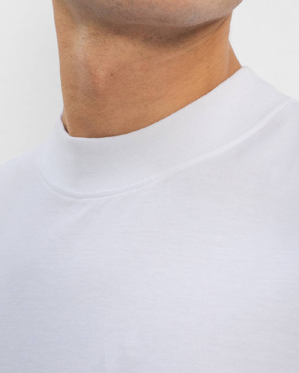 Rotholz Basic T-Shirt mit breitem Kragen Bio Baumwolle - Weiß Clearance-Verkauf