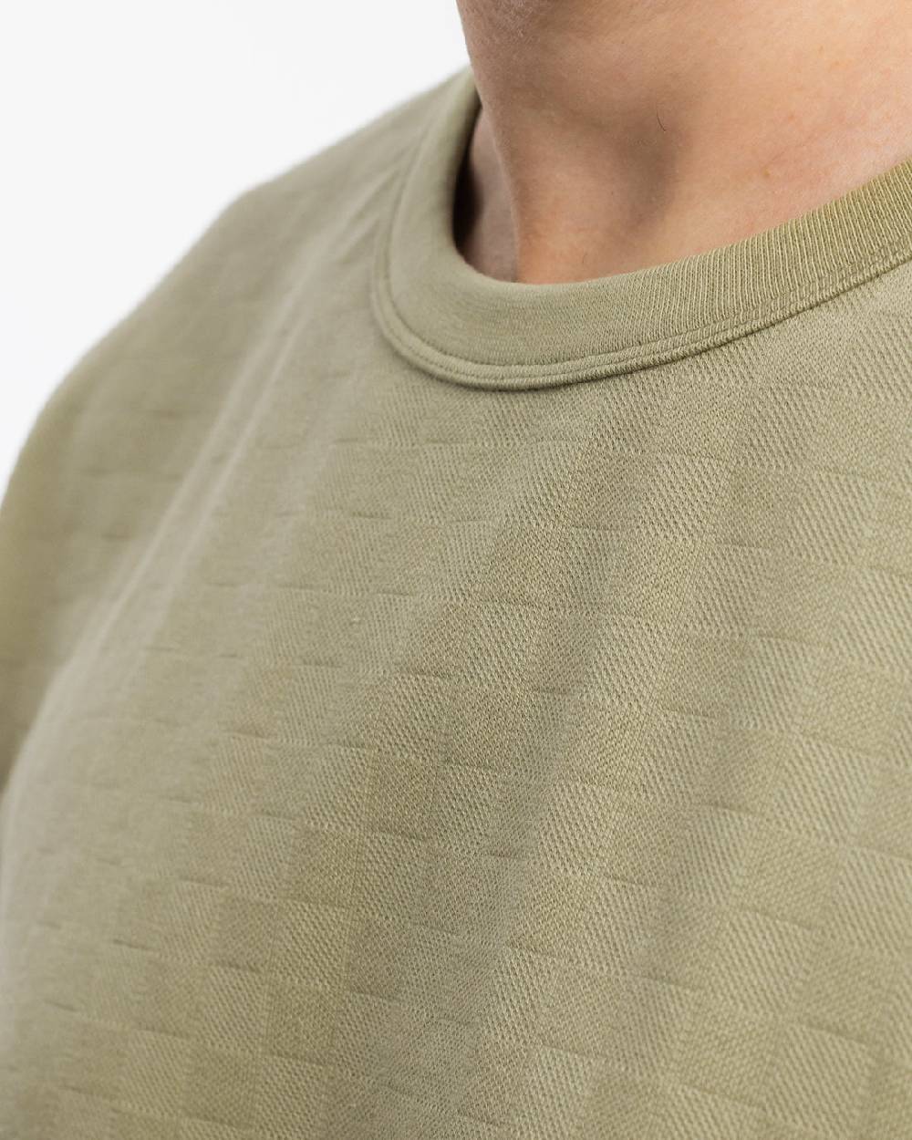 Rotholz Strukturiertes T-Shirt Bio Baumwolle - Grün Black Friday Preise