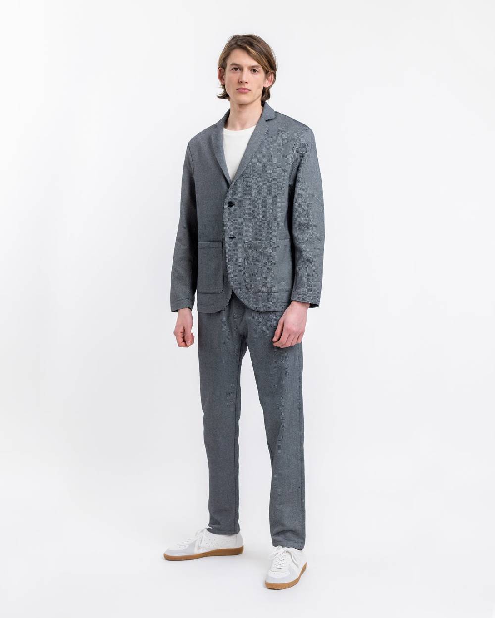 Rotholz Workwear Blazer aus Bio Canvas Schwarz Kariert zollfrei