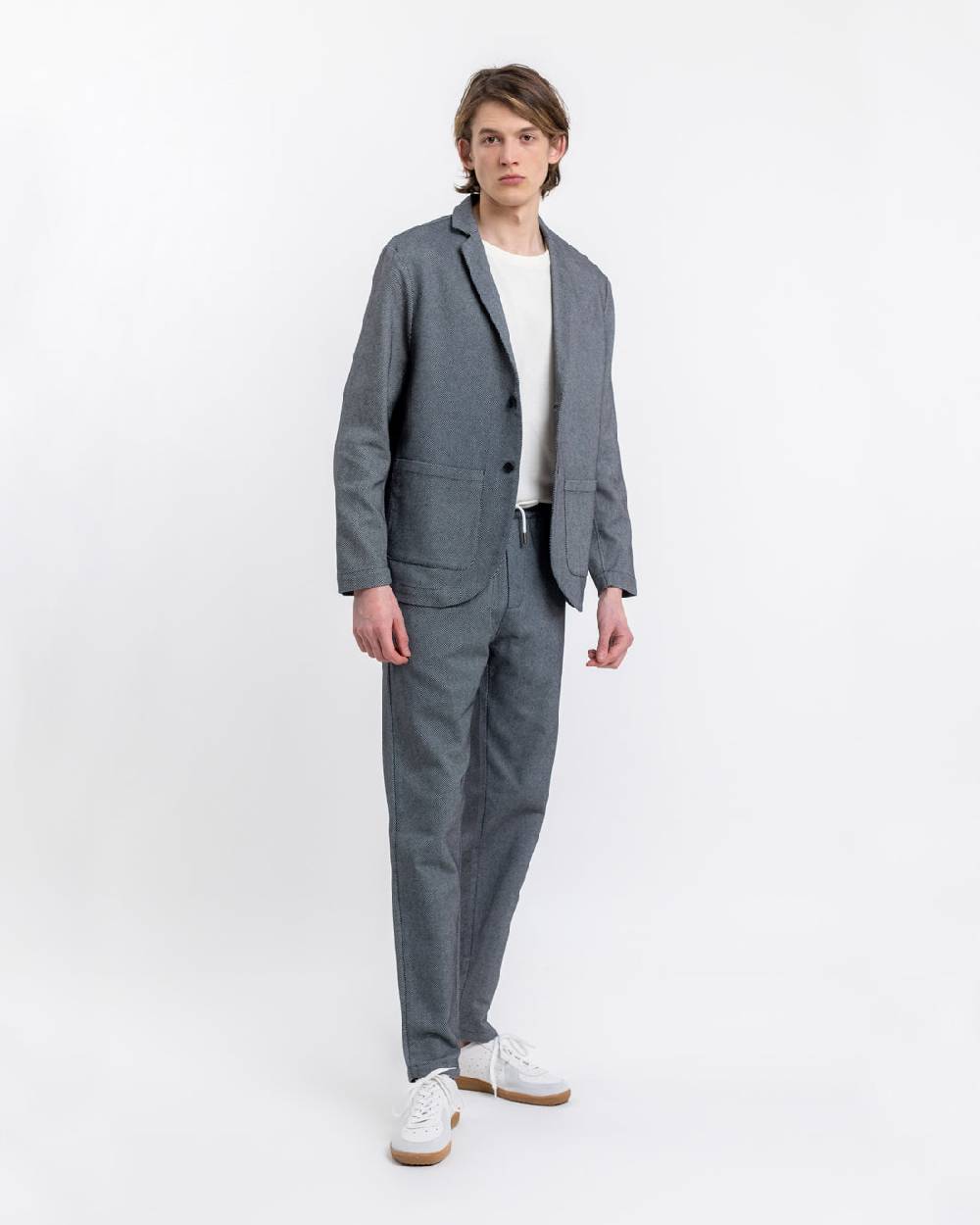 Rotholz Workwear Blazer aus Bio Canvas Schwarz Kariert zollfrei