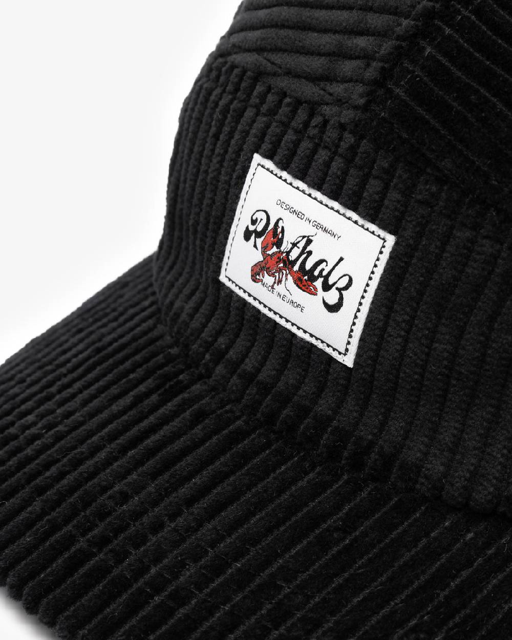 Rotholz Cord 5-Panel Bio Baumwolle - Schwarz Verkauf