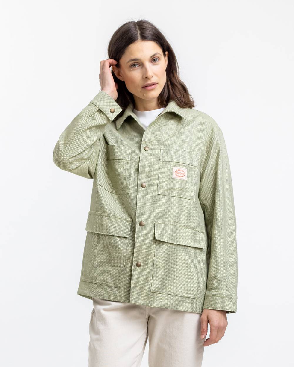 Rotholz Leichte Jacke aus Bio Canvas Grün Kariert Black Friday