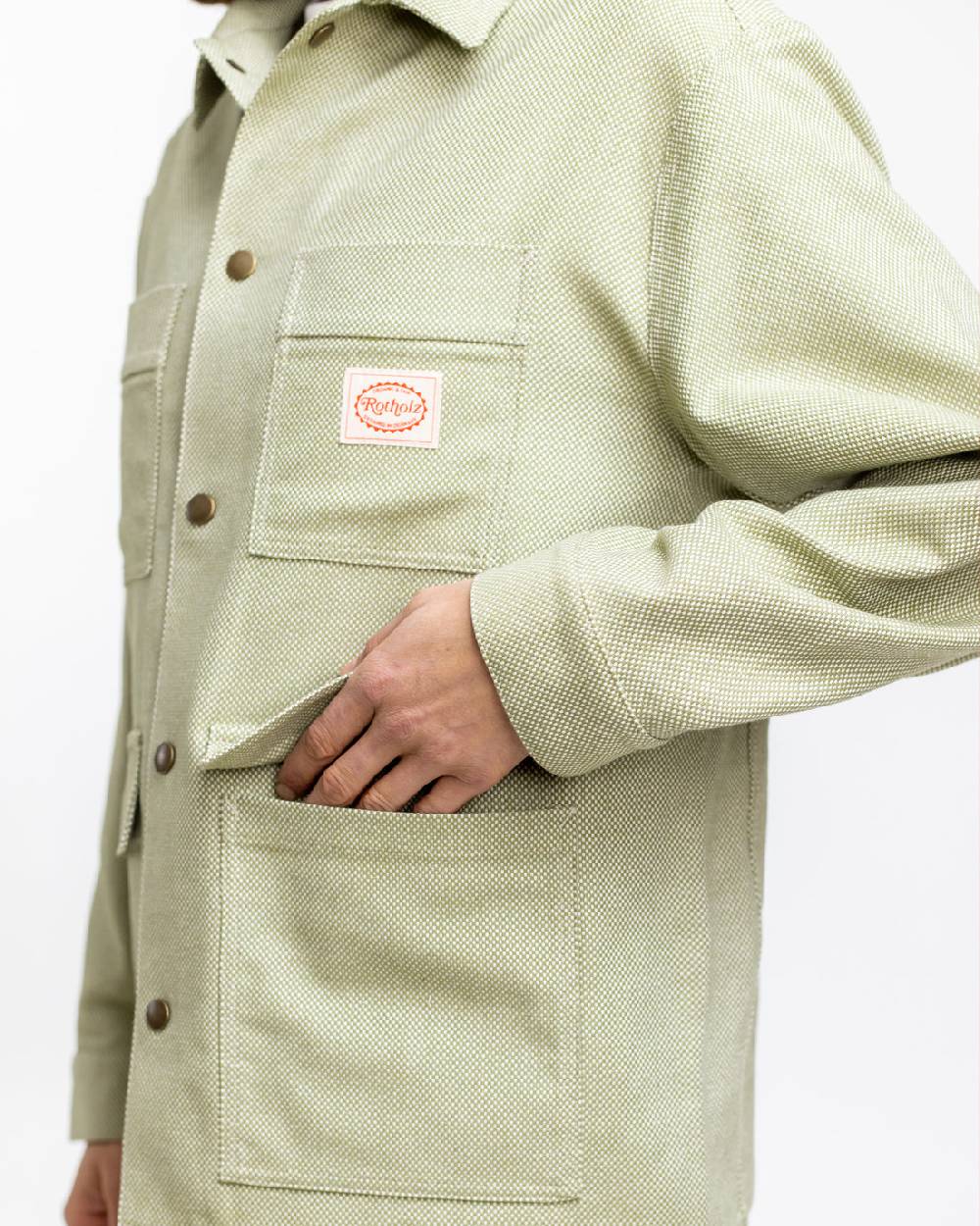Rotholz Leichte Jacke aus Bio Canvas Grün Kariert Black Friday
