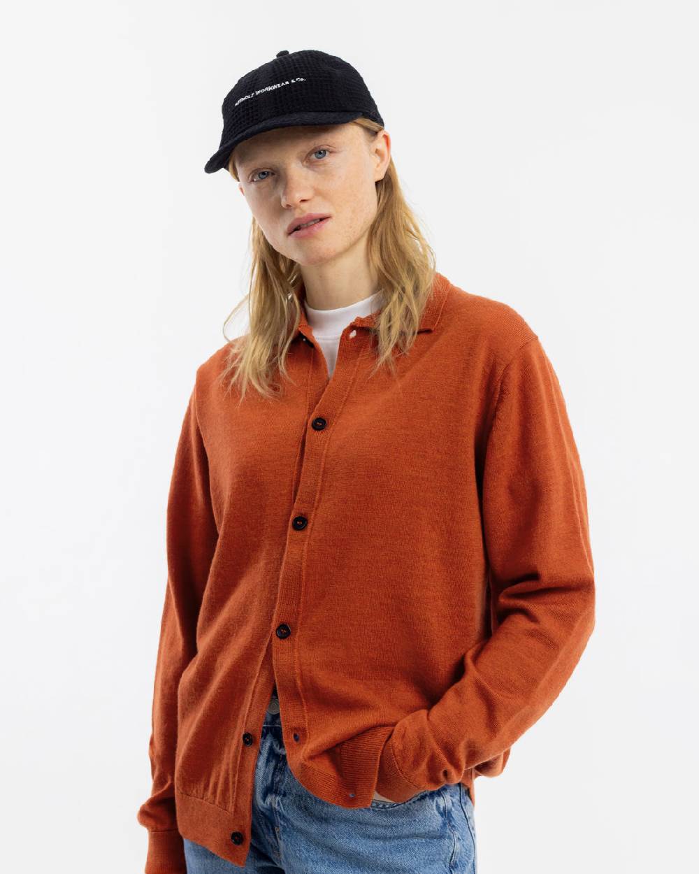 Rotholz Strick Shirt Merinowolle - Rot Osterangebot