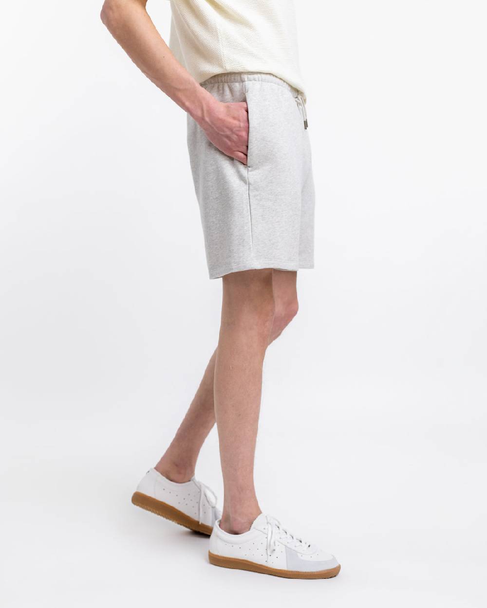 Rotholz Logo Sweatshorts aus Bio-Baumwolle Grau Große Rabatte