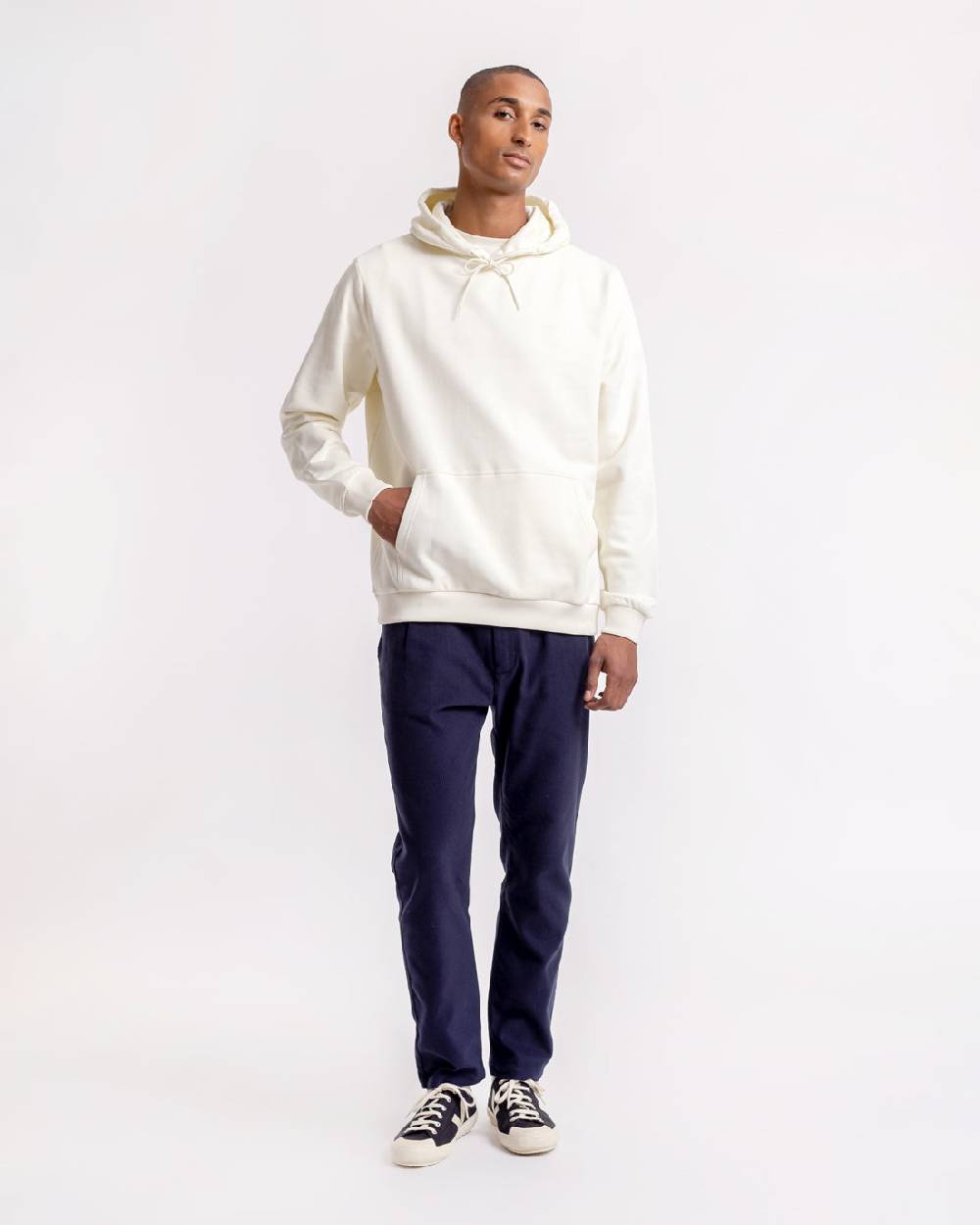 Rotholz Logo Hoodie aus Bio-Baumwolle Weiß JETZT KAUFEN