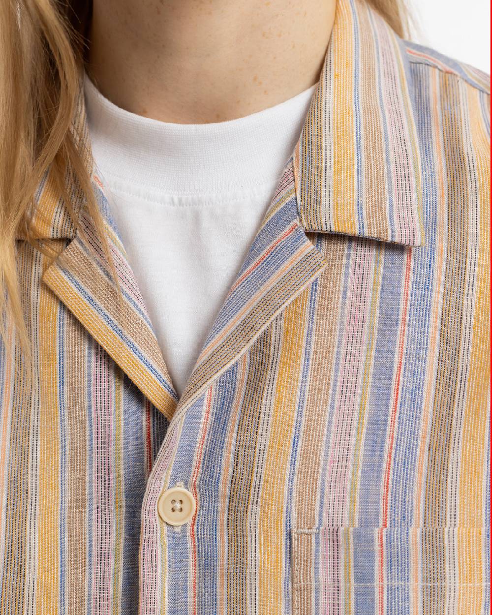 Rotholz Bowling Shirt Leinen Mix - Gestreift Bis zu 50% Rabatt