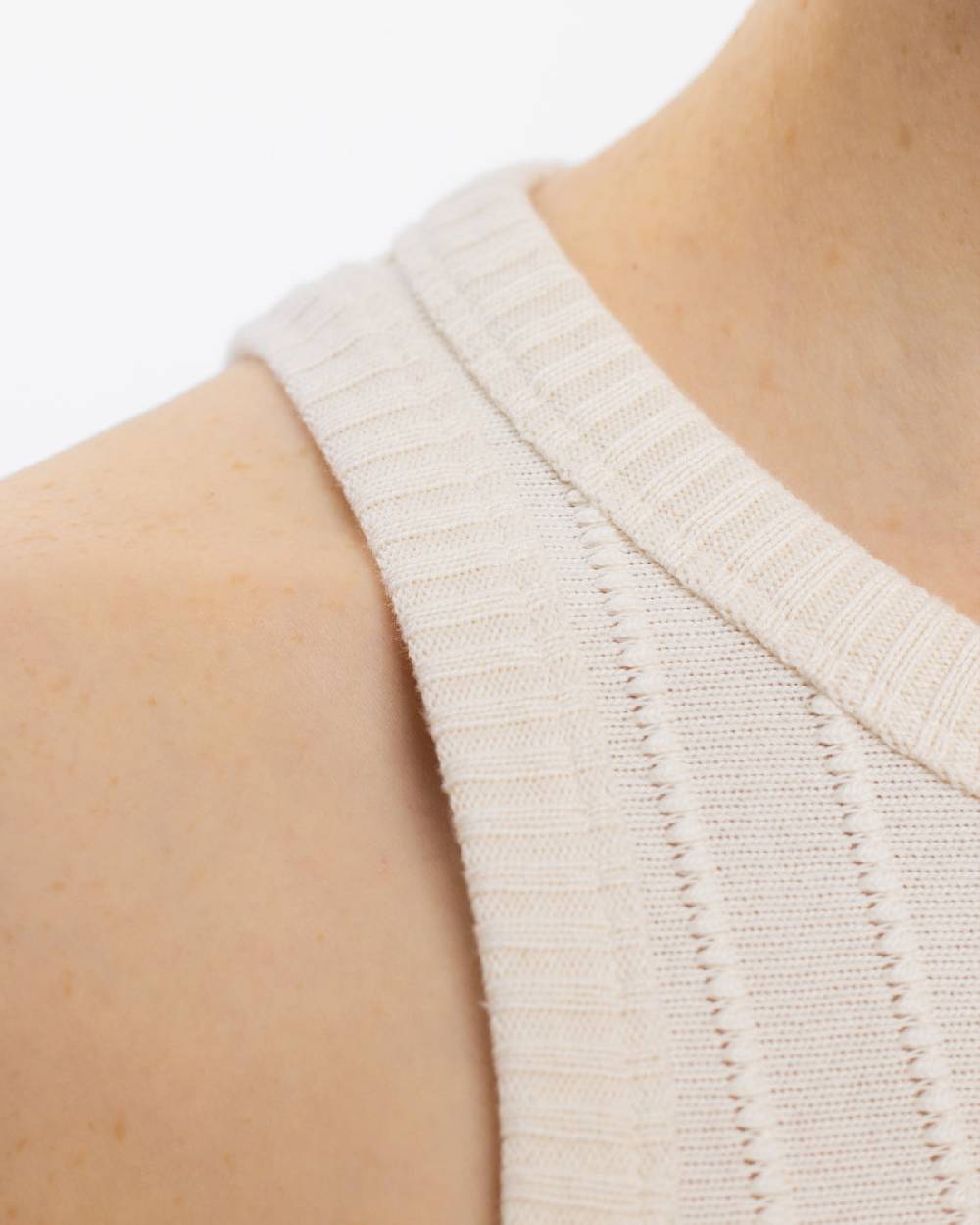Rotholz Strick Kleid Bio Baumwolle - Creme Riesige Rabatte