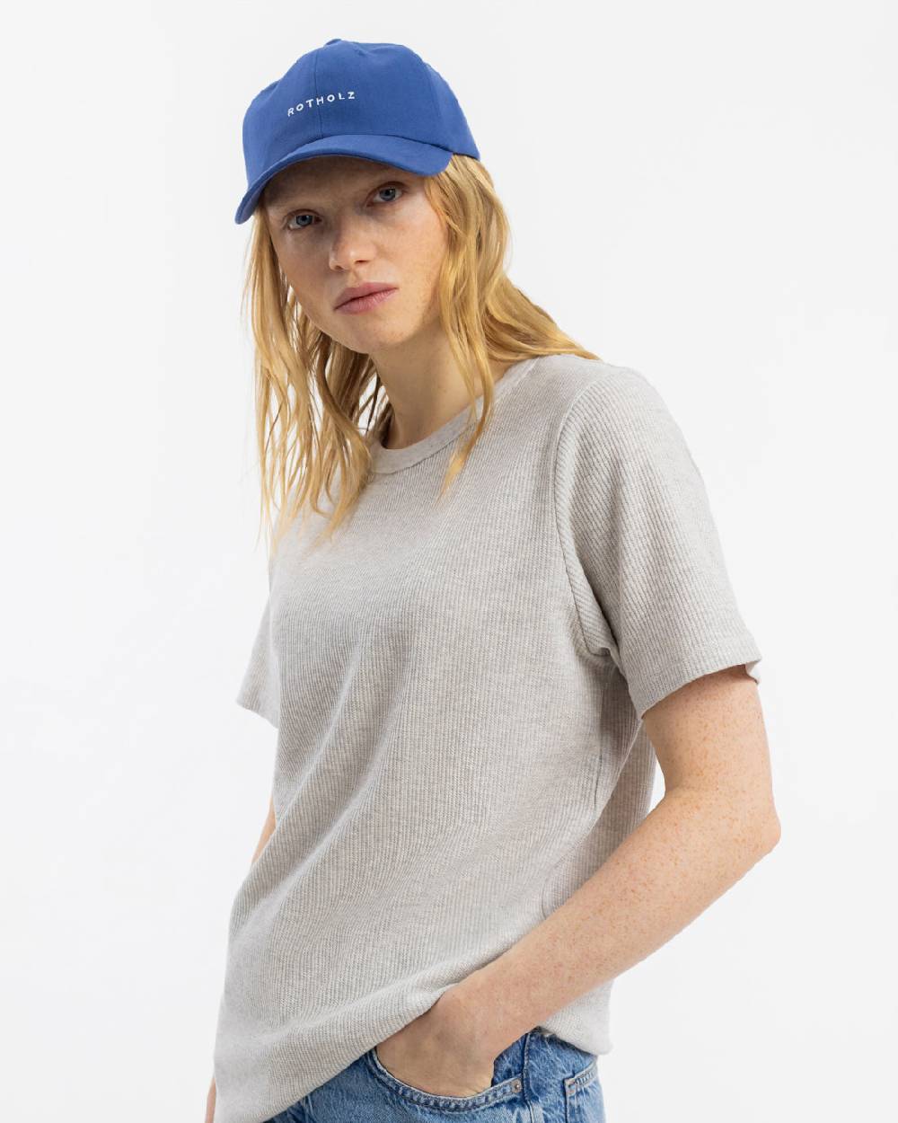 Rotholz Waffel T-Shirt Bio-Baumwolle - Grau Speichern exportieren