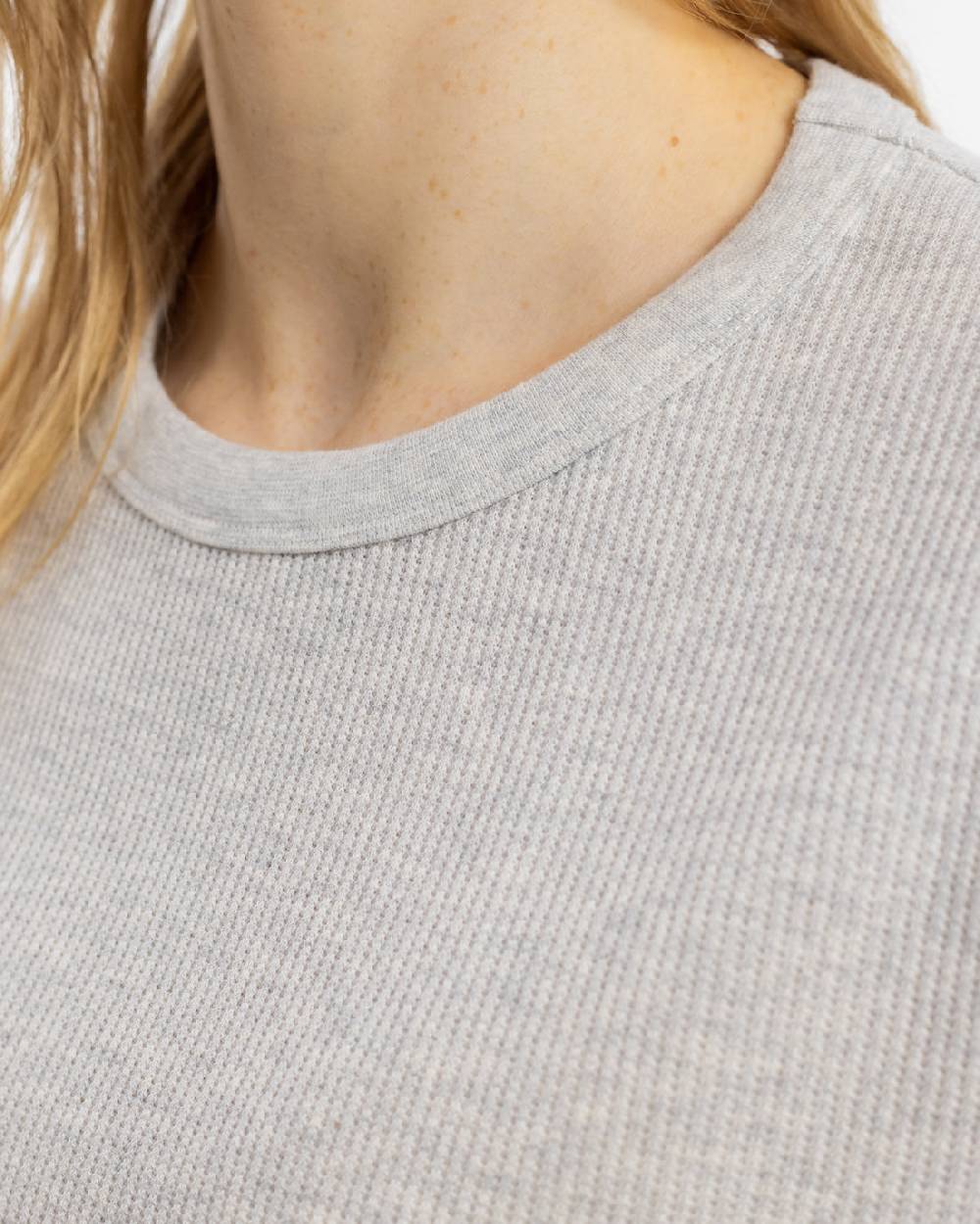 Rotholz Waffel T-Shirt Bio-Baumwolle - Grau Speichern exportieren