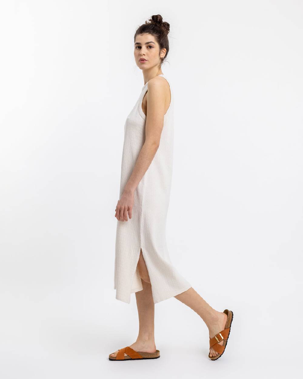 Rotholz Strick Kleid aus Bio-Baumwolle Off-White Kostenloser Versand