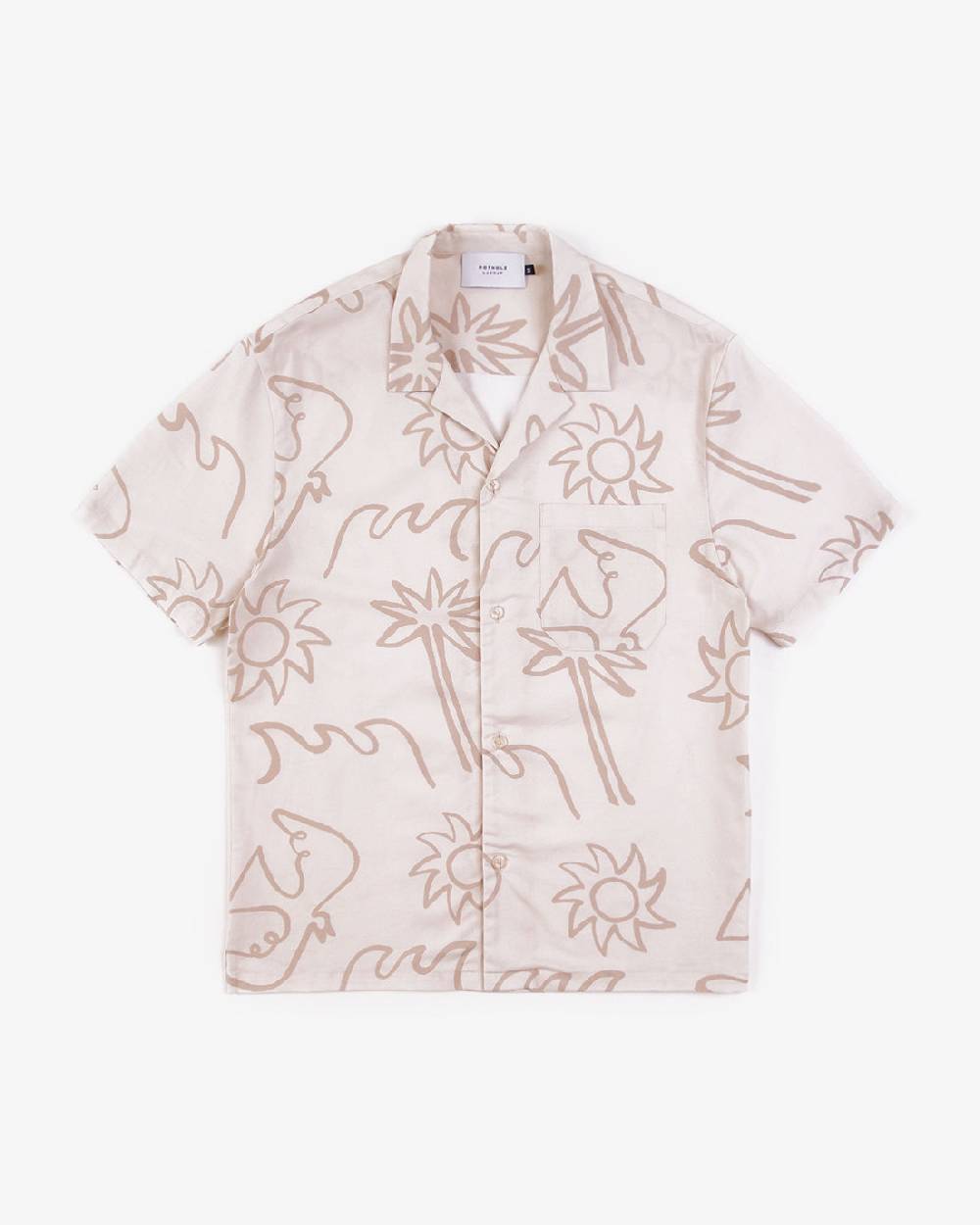 Rotholz Beachside Bowling Hemd Off-White Rabatt