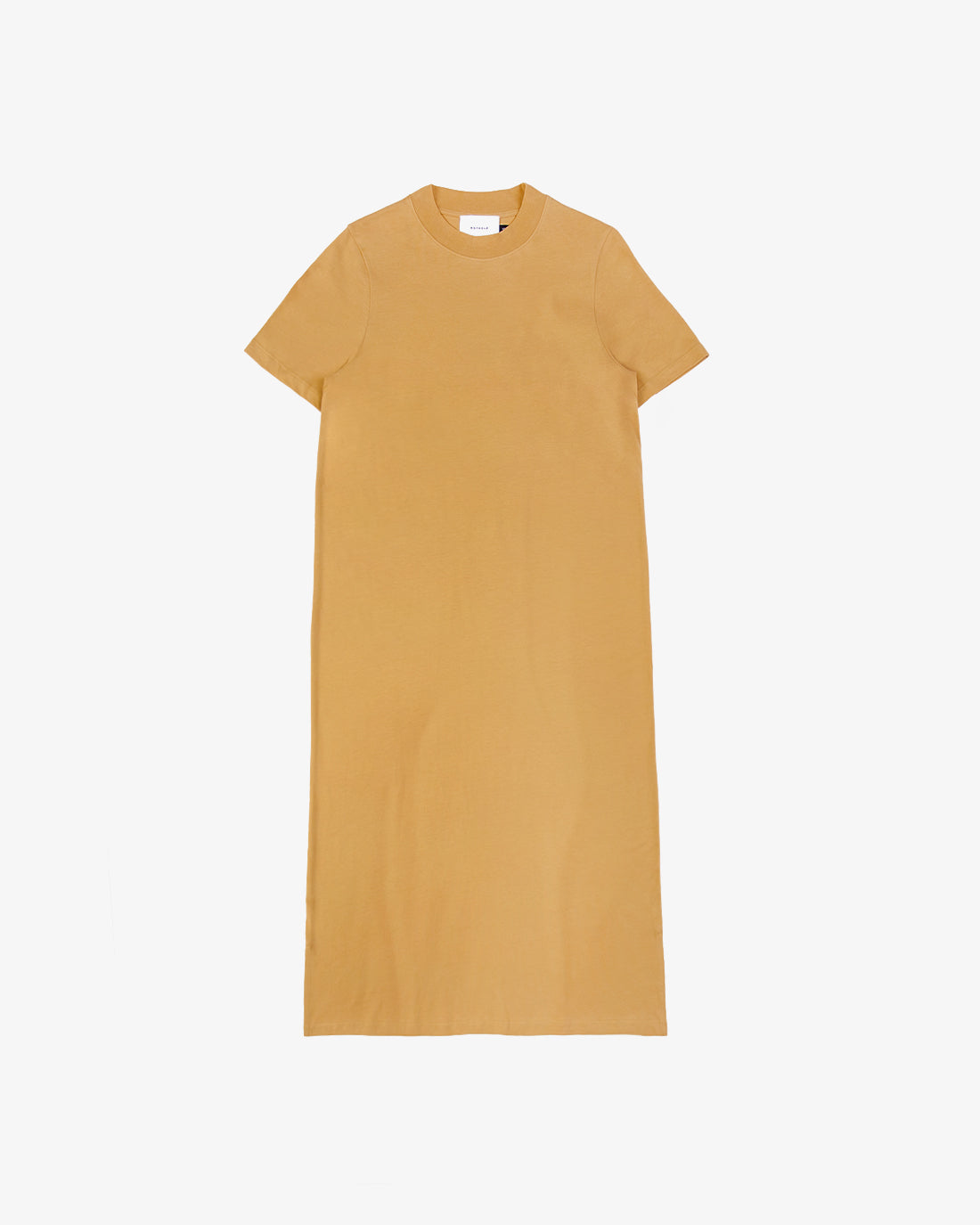 Rotholz T-Shirt Kleid aus Bio-Baumwolle Senfgelb Versandkostenfrei