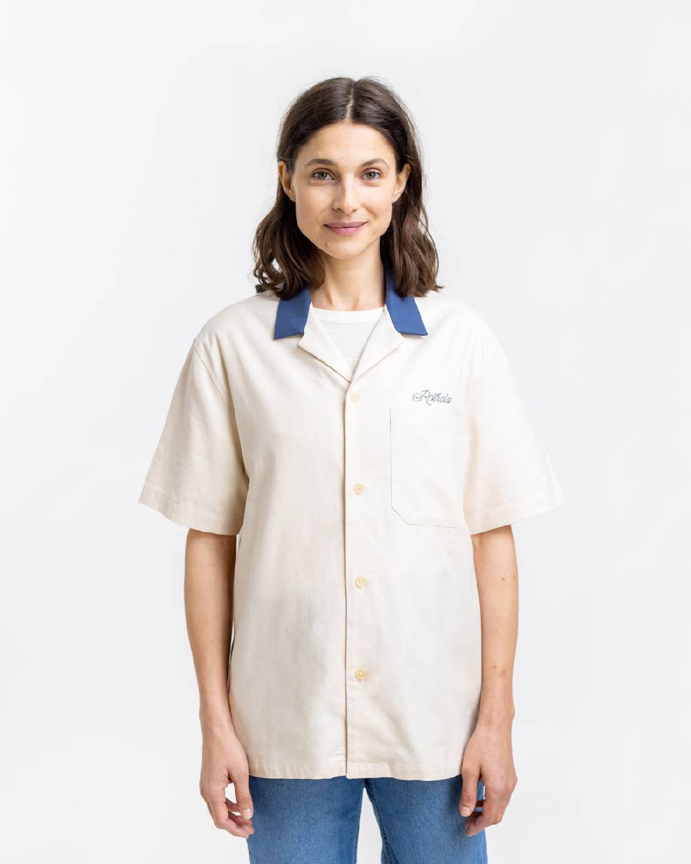 Rotholz Bowling Hemd mit Kontrastkragen Off-White Flash Sale