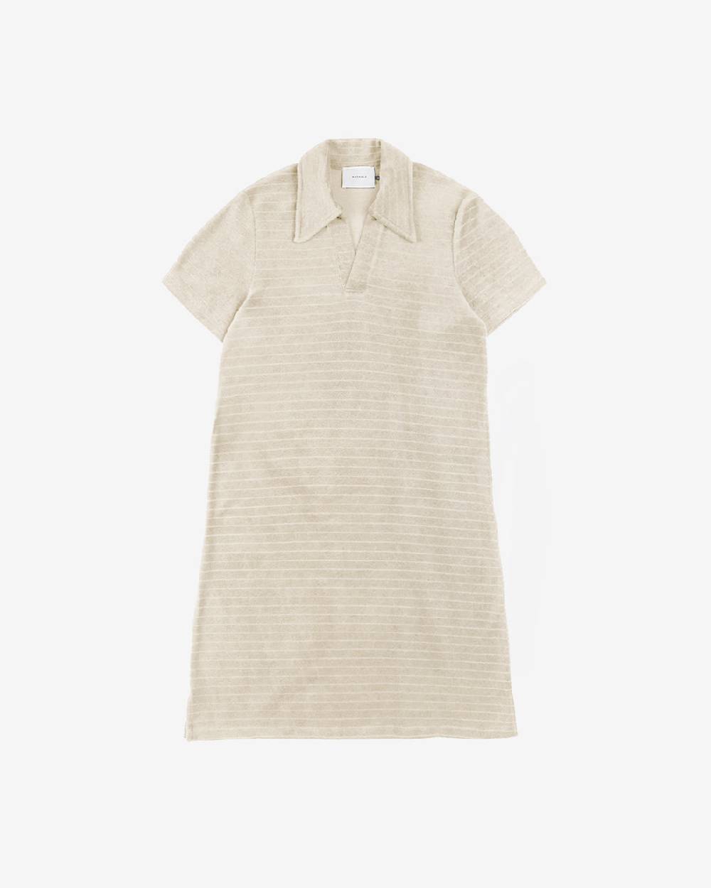 Rotholz Polo Kleid aus Bio Frottee Creme Black Friday