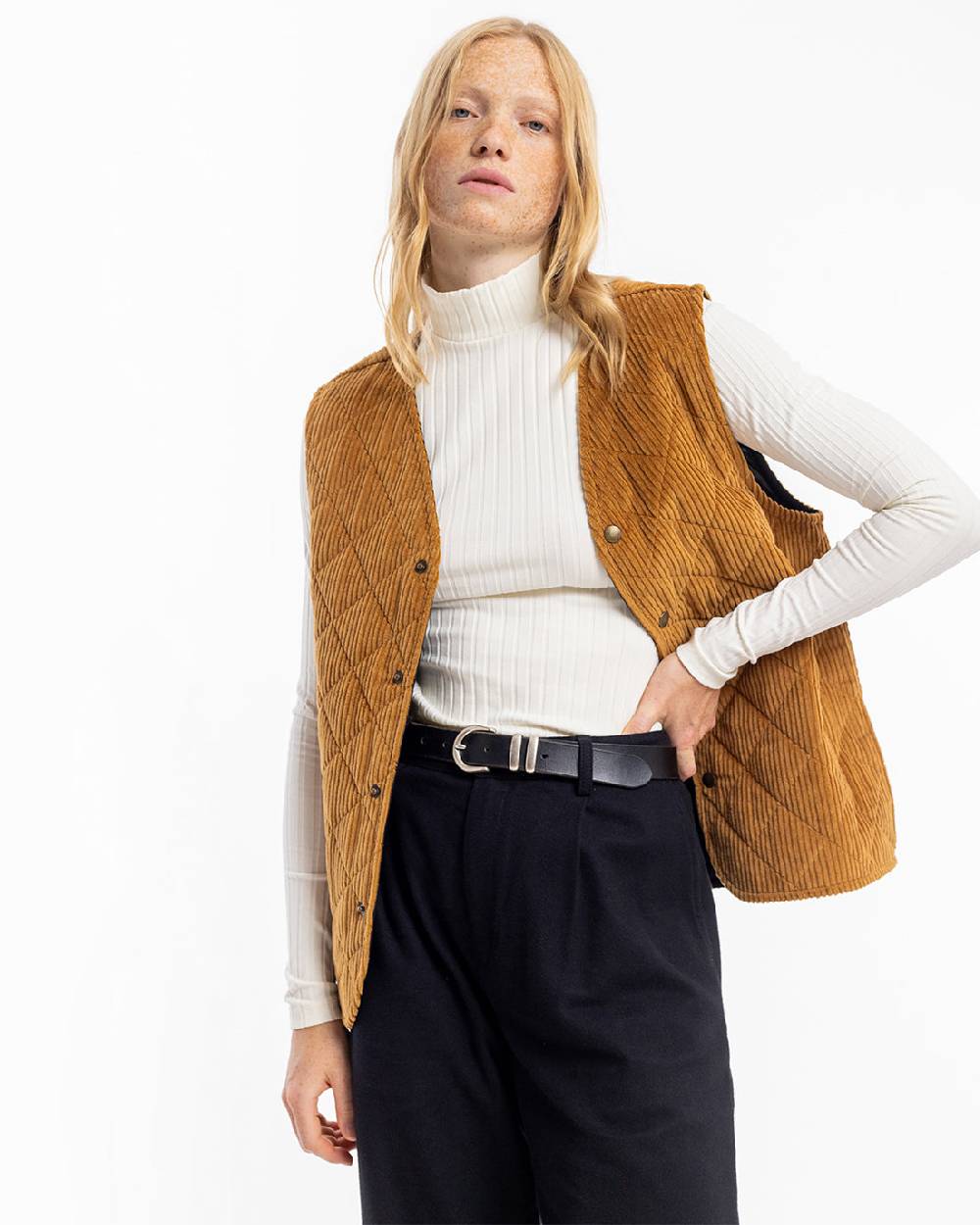 Rotholz Gesteppte Cord Weste - Toffee Cyber Monday